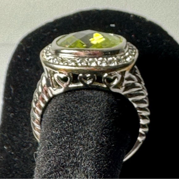 SWAROVSKI 925 Silver Cocktail Ring with Large Vibrant Citrine Crystal SIZE 9 - Picture 5 of 13